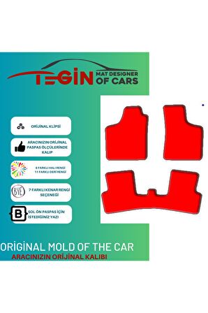 Renault Twingo 1993-2012 Prime Siyah Halı Bej Kenar Halı Paspas