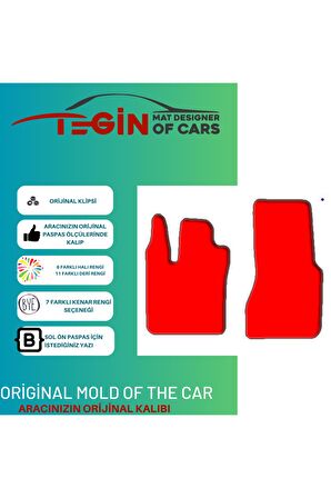 Smart Fortwo W453 2015 + Prime Siyah Halı Bej Kenar Halı Paspas