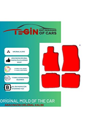 Subaru Outback 2010-2014 Prime Siyah Halı Bej Kenar Halı Paspas