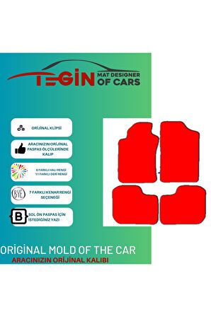 Toyota Avensis 2003-2009 Prime Siyah Halı Bej Kenar Halı Paspas