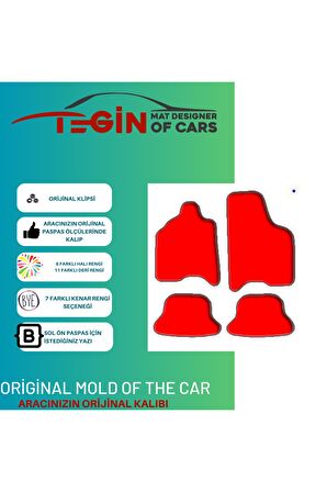 Volkwagen Lupo 1997-2005 Prime Siyah Halı Bej Kenar Halı Paspas