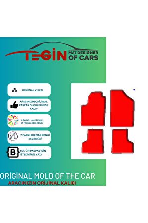 Citroen Xsara 1997-2006 Prime Siyah Halı Bej Kenar Halı Paspas