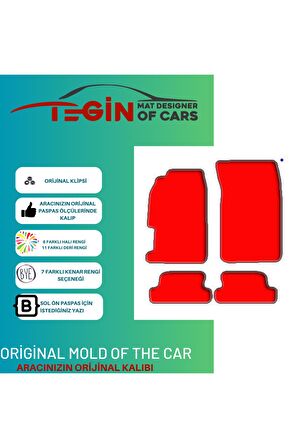 Honda Prelude 1996-2001 Prime Siyah Halı Bej Kenar Halı Paspas