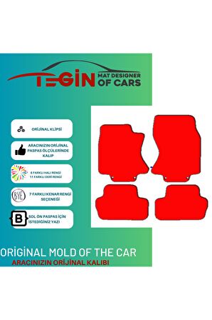 Jaguar S-type 1999-2007 Prime Siyah Halı Bej Kenar Halı Paspas