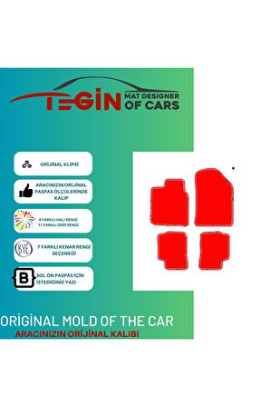 Kia Rio 2005-2011 2.jen Prime Siyah Halı Bej Kenar Halı Paspas