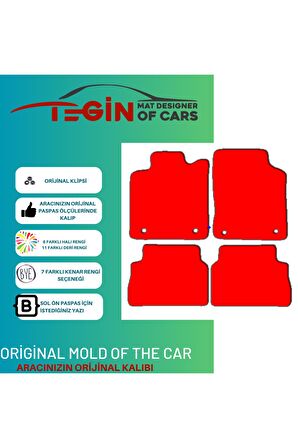 Opel Vectra C 2002-2008 Prime Siyah Halı Bej Kenar Halı Paspas