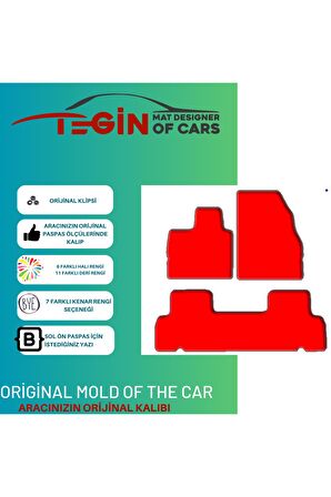 Renault Scenic 3 2009 + Prime Siyah Halı Bej Kenar Halı Paspas