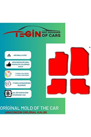 Renault Symbol 3 2012 + Prime Siyah Halı Bej Kenar Halı Paspas