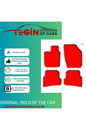Seat Ibiza 6j 2008-2017 Prime Siyah Halı Bej Kenar Halı Paspas