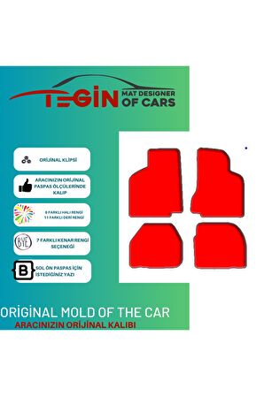 Seat Ibiza 6k 1993-2002 Prime Siyah Halı Bej Kenar Halı Paspas