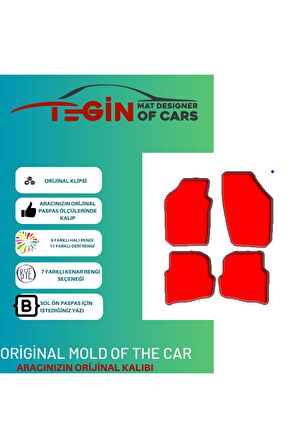 Seat Ibiza 6l 2002-2007 Prime Siyah Halı Bej Kenar Halı Paspas