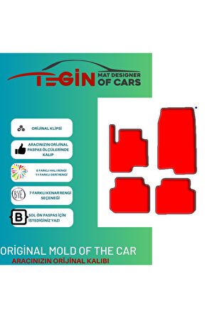 Smart Forfour 2004-2006 Prime Siyah Halı Bej Kenar Halı Paspas