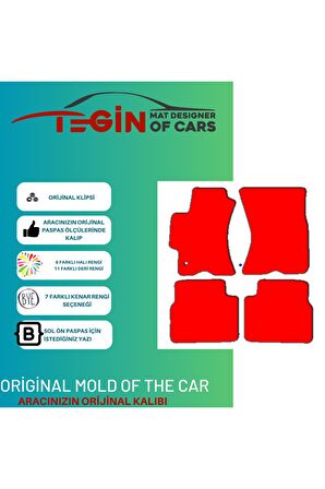 Subaru Legacy 2004-2009 Prime Siyah Halı Bej Kenar Halı Paspas