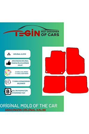 Volkwagen Beetle 2012 + Prime Siyah Halı Bej Kenar Halı Paspas