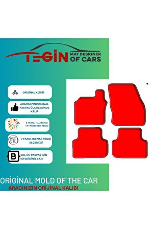 Volkwagen Tiguan 2016 + Prime Siyah Halı Bej Kenar Halı Paspas