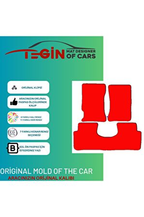 Honda Accord 1996-2002 Prime Siyah Halı Bej Kenar Halı Paspas