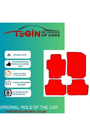Honda Accord 2002-2007 Prime Siyah Halı Bej Kenar Halı Paspas