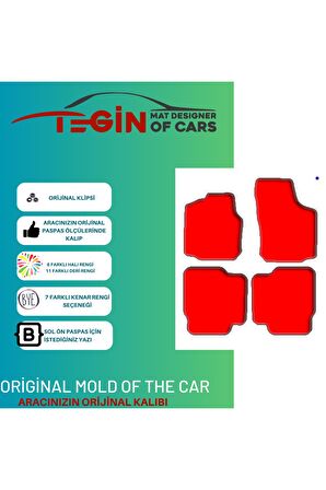 Opel Combo C 2001-2011 Prime Siyah Halı Bej Kenar Halı Paspas