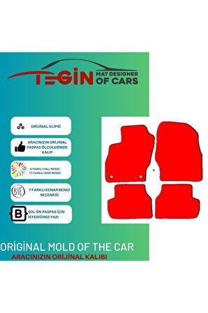 Opel Corsa C 2000-2006 Prime Siyah Halı Bej Kenar Halı Paspas