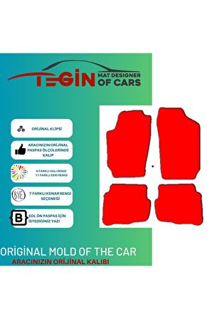 Seat Cordoba 2002-2009 Prime Siyah Halı Bej Kenar Halı Paspas