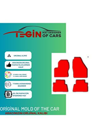 Ford Kuga 1 2008-2012 Prime Siyah Halı Bej Kenar Halı Paspas