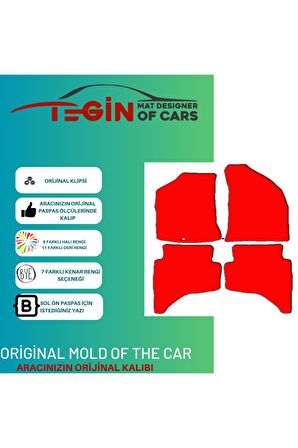 Ford Ranger 2006-2011 Prime Siyah Halı Bej Kenar Halı Paspas