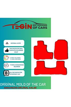 Honda Cvr 3 2007-2011 Prime Siyah Halı Bej Kenar Halı Paspas