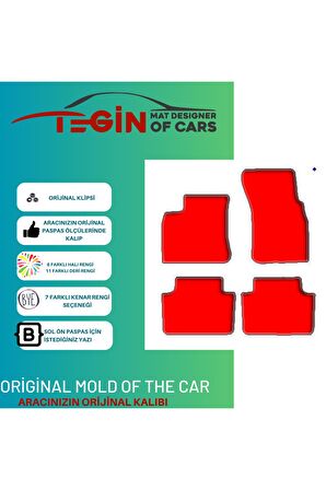 Porsche Cayenne 2018+ Prime Siyah Halı Bej Kenar Halı Paspas