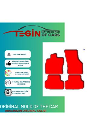 Seat Ibiza Kj 2017 + Prime Siyah Halı Bej Kenar Halı Paspas