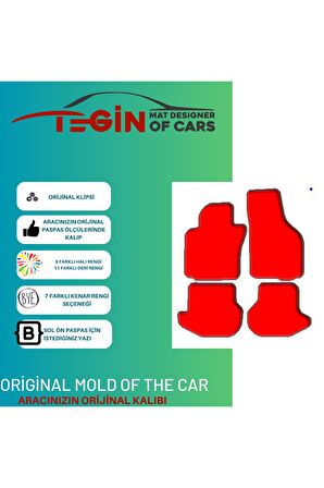 Volkwagen Eos 2006 + Prime Siyah Halı Bej Kenar Halı Paspas