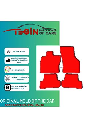 Audi A3 2012+ Sedan Prime Siyah Halı Bej Kenar Halı Paspas