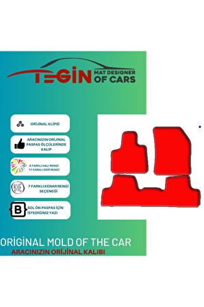 Citroen C5 Aircross Prime Siyah Halı Bej Kenar Halı Paspas