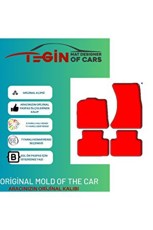 Porsche Macan 2014+ Prime Siyah Halı Bej Kenar Halı Paspas