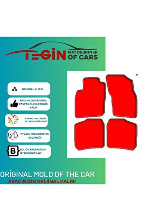 Volvo S40 2000-2004 Prime Siyah Halı Bej Kenar Halı Paspas