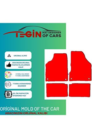 Volkwagen Polo 2000 Prime Siyah Halı Bej Kenar Halı Paspas