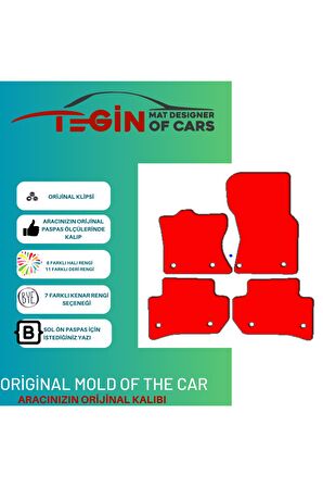 Jaguar F Pace 2017 Prime Siyah Halı Bej Kenar Halı Paspas