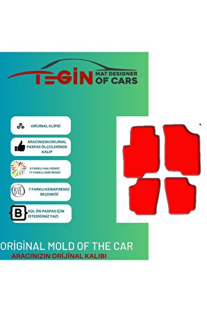 Kia Ceed 2007-2011 Prime Siyah Halı Bej Kenar Halı Paspas