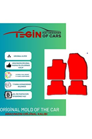 Toyota C-hr 2017 + Prime Siyah Halı Bej Kenar Halı Paspas