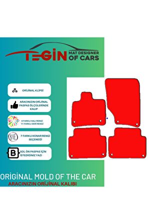 Audi Q7 2006-2015 Prime Siyah Halı Bej Kenar Halı Paspas