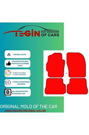 Mazda 3 2004-2009 Prime Siyah Halı Bej Kenar Halı Paspas