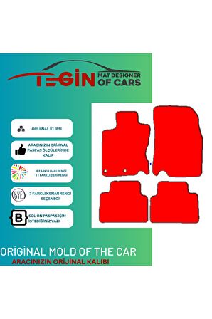 Renault Kadjar Prime Siyah Halı Bej Kenar Halı Paspas