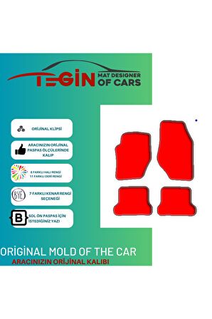 Peugeot 308cc Prime Siyah Halı Bej Kenar Halı Paspas