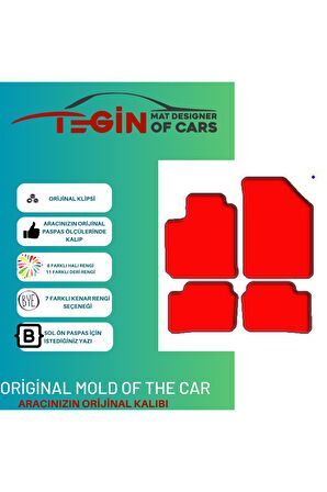 Hyundai I10 Prime Siyah Halı Bej Kenar Halı Paspas