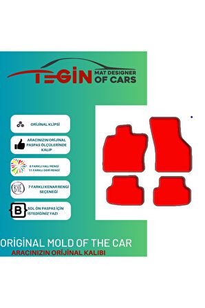 Hyundai Tuscani Prime Siyah Halı Beyaz Kenar Halı Paspas