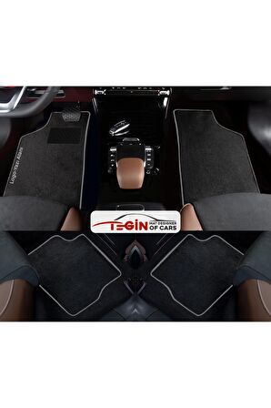Hyundai Santafe Cm 2006-2012 -5kişilik  Siyah Halı Gri Kenar Halı Paspas