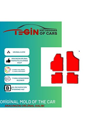 Geely Ck 2005-2016 Prime Siyah Halı Gri Kenar Halı Paspas