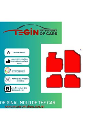 Hyundai Veloster 2011 Ve Sonrası Prime Siyah Halı Mavi Kenar Halı Paspas