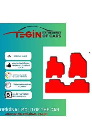 Hyundai Tucson 2004-2009 Prime Siyah Halı Mavi Kenar Halı Paspas