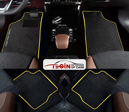 Hyundai Genesis Coupe 2008-2012 Prime Siyah Halı Sarı Kenar Halı Paspas