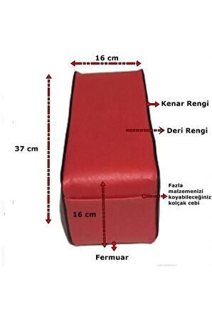 Her Araca Uygun Taraftar Sünger Kolçak Kol Dayama Mavi Deri Bordo Kenar